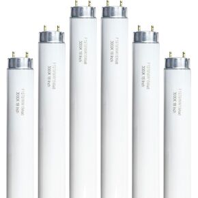 18 Inch F15T8/WW Replacement Bulb Compatible Philips Alto ECO GE Staco Light Fixture, T8 Fluorescent Bulb 15 Watt 3000K, 900 Lumens 6 Count