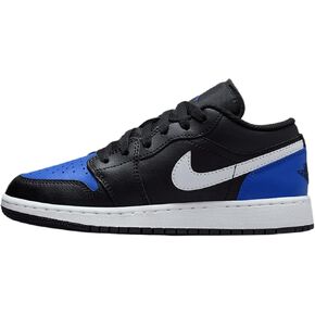 Air Jordan 1 Low Big Kids' Shoes (553560-042, Black/Game Royal/White)