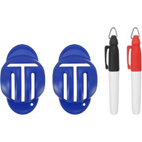 PATIKIL Golf Ball Line Marker Tool, Golf Ball Alignment Marking Tool with Line Marker Stencil with 2 Color Marker Pen