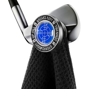 Magnetic Clip for Any Golf Towel - Removeable and Reusable Golf Towel Magnet - Add Industrial Strength Magnet to Any Towel - Strong Hold to Golf Bags, Clubs or Carts (Bubble Blue)