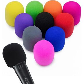 10 Pack Foam Mic Cover Handheld Microphone Windscreen (color)