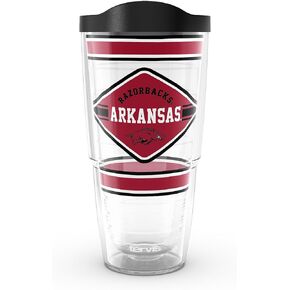 Tervis Arkansas Razorbacks - First String Made in USA Double Walled Insulated Tumbler Travel Cup Keeps Drinks Cold & Hot, 24oz, Classic