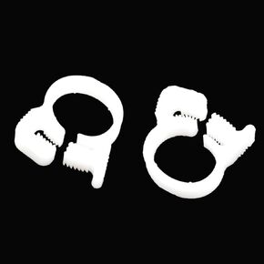 5PCS 12.0mm-12.5mm Adjustable Double Grip Nylon Ratcheting Hose Clamp