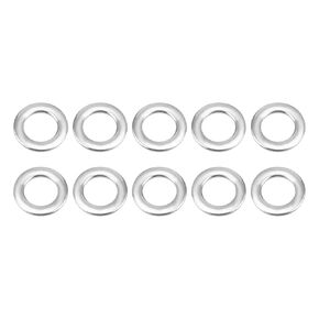 4mmx7mmx0.8mm(IDxODxT) 304 Stainless Steel Flat Washers - 50Pack - Good for Industrial Machinery - Flat Ring Gaskets - Silver Tone