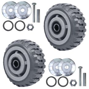 URBEST 4 Inch Caster Wheels Single Wheel Load Capacity 440lb Heavy Duty Casters Push Cart Wheels Shelf Replacement Wheels Industrial Castor Wheels for Carts,Furniture and Workbench (M:4 Inch,Grey)
