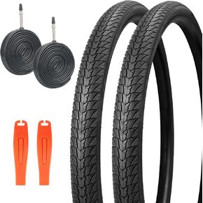 2 Pack 700x38c(40-622) Gravel Bike Tire Road Bike Tire City Bike Tire Strong Grip Compatible Replacement Bicycle Tire for Bicycle Cruiser Bike Black
