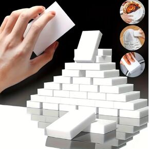 30-Pack Magic Sponge Erasers - Melamine Sponge Sheets Foam Pads, Multi-Functional Household Cleaning Kitchen Dish Sponge for Furniture, Bathroom, Bathtub, Sink, Floor, Baseboard, Wall Cleaner
