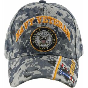 Trade Winds U.S. Navy Veteran Blue Digital Camo Emblem V Embroidered Cap