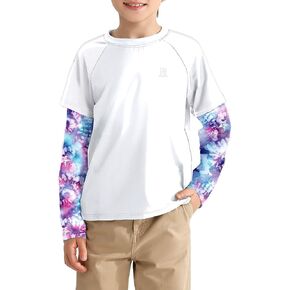 Remimi Unisex Kids Rash Guard SPF 50+ Long Sleeve Sun Shirt 3-12 Years