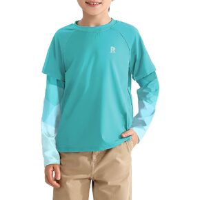 Remimi Unisex Kids Rash Guard SPF 50+ Long Sleeve Sun Shirt 3-12 Years