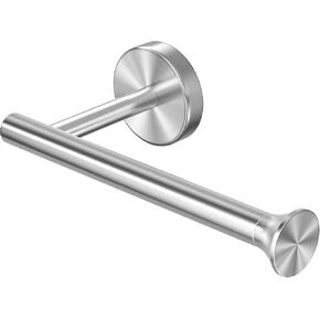 Toilet Paper Holder Wall Mount Bathroom Paper Roll Holder Tissue Handle Stainless Steel for Farmhouse Kitchen Silver Brushed Nickel