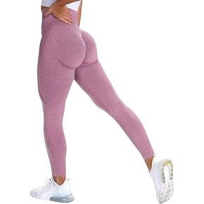 Pink Skinny Fit Yoga Pants Gym wear Leggings Ankle Length Workout Active wear | Stretchable Workout Tights | High Waist Sports Fitness for Girls & Women- Nylon Fiber & Spandix (M)