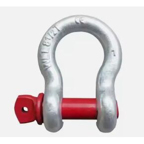 5/8" Bow Shackle, Galvanized Steel Screw Type for Lifting, Heavy Duty, Forged