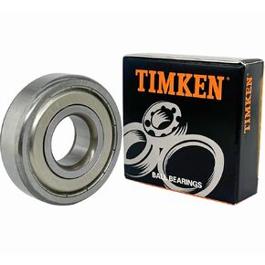 TIMKEN 6304-ZZC3 4 Pcs Double Metal Seal Bearings 20x52x15mm, Pre-Lubricated and Stable Performance and Cost Effective, Deep Groove Ball Bearings.