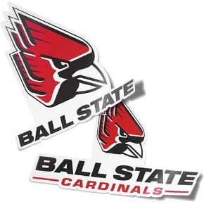 Desert Cactus Ball State University BSU Cardinals Sticker Vinyl Decal Laptop Water Bottle Car Scrapbook (4 Inch Set V1)