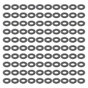 MECCANIXITY Nylon Flat Washer 0.2" ID, 0.39" OD, 0.04" Thickness, M5 Sealing Washer Spacer Metric Plastic Gasket for Screws Bolts Fasteners, Black, Pack of 150