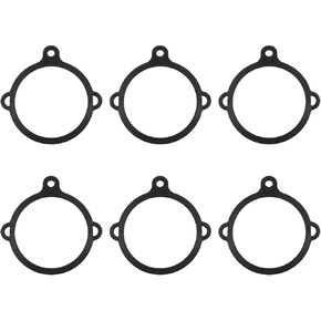 Lovelysp Water Bottle Ring 3 Hole Safety Ring Planet Water Bottle Ring for Water Bottle Sling Holder or Handle (Black) 6pcs