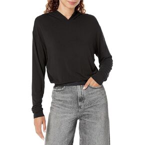 HUGO Cropped Relaxed Fit Jersey Sweatshirt