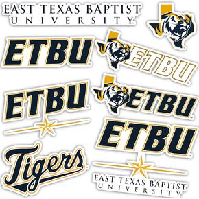 Desert Cactus East Texas Baptist University Sticker ETBU Tigers Vinyl Decals Laptop Water Bottle Car Scrapbook 13.46x10.91 Sheet T2 (Type 2)