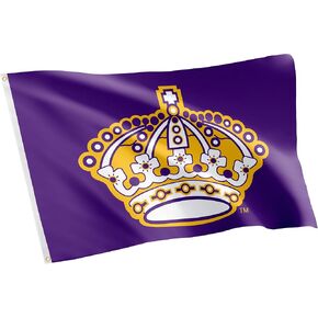Desert Cactus Los Angeles Kings Flag NHL 100% Polyester Indoor Outdoor 3x5 feet National Hockey League Team Flags LA (Vintage Flag #3)