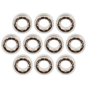 10pcs R188 Open Bearing,1/4" x1/2" x3/16 Fidget Spinner Bearing, Nylon Caged，C3 Clearance