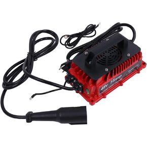 Golf Cart Battery Charger 15 AMP 48 Volt Compatible with 1995-Present Club Car, 800W Golf Cart Battery Charger with 3-Pin Round Plug