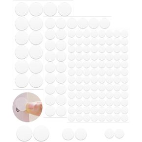 Adhesive Screw Hole Cover Stickers PVC Cover Caps for Wood Furniture Cabinet Shelf Wardrobe Desk,3 Sheets in 3 Sizes- 0.6",0.8",1.2",White