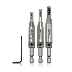 Self-Centering Drill Bit Set, CC2430 3/32", 7/64", 9/64" Self Centering Drill Bit VIX Bit for #6 8 10 Screws