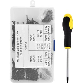 مجموعة المسمار ، طقم تشكيلة مسامير خشبية DIY مع مفك البراغي المغناطيسي ، مرساة المسمار والأنابيب البلاستيكية ، عملية مجلفنة ، للخشب ، الحوائط الجافة ، بوابة الحيوانات الأليفة ، الدرابزين ، سكة النافذة in Kuwait