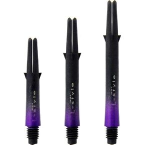 Dart Shafts: L-Shaft Carbon - Two Tone Ombre Gradient Stems - Purple 190 Short Length