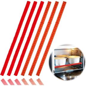 6 Pack Oven Rack Shields - Heat Resistant Silicone Oven Rack Cover 14 inches Long Oven Rack Edge Protector, Protect Against Burns and Scars