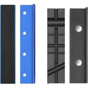 WORKPRO 2-Pair Vise Jaw Pads 6 inch & 5.5 inch, Magnetic Vice Jaw Covers Protectors, 5-1/2 inch Multi-Groove Jaw Pads and 6 inch Aluminum Pads Set