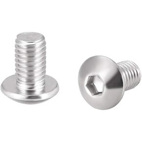 uxcell M5x8mm Machine Screws Hex Socket Round Head Screw 304 Stainless Steel Fasteners Bolts 50pcs