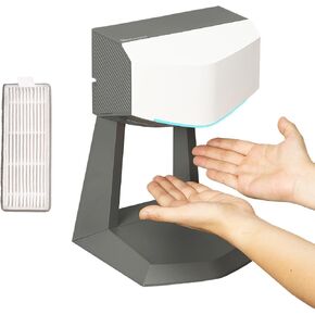 Hand Dryer with Accessory Stand & HEPA Filter for Commercial/Residential (Home) Use - Compact, Portable, High Speed, UL/ETL Listed (Arctic White Bundle)