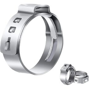 120 Pack 3/4 Inch Pex Crimp Rings, Stainless Steel Pex Cinch Clamp Rings, Premium Pex Clamp Rings for Pex Tubing Pipe Fittings Connection, Silver, 20.3-23.5mm Diameter (3/4 Inch, 120 Pack)