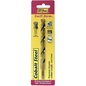 Ivy Classic 04131 31/64 بوصة بتات حفر فولاذ الكوبالت ، نقطة تقسيم 135 درجة ، انخفاض ساق ، 1/بطاقة ، 31/64 × 5-7/8 "