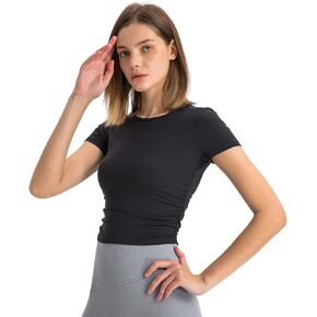 Women's Sport Shirts Short Sleeves Casual Shirts Yoga T Shirts Crew Neck Workout Crop Top
