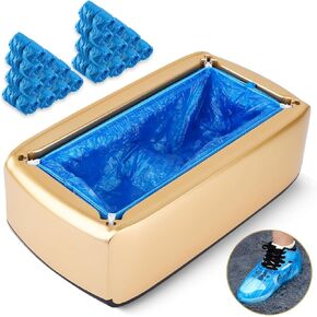 Shoe Cover Dispenser Automatic Machine with 200pcs Disposable Covers and Fits Most Shoes Size, Ideal Indoor Use for Home, Office, Hospital, Factory, Laboratory
