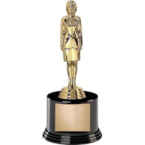 Crown Awards 7.125" Military Female Award On Round Trophy Base