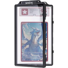 Graded Card Guard Case for PSA Slab Case for Graded Cards Metal Magnetic UV Protection Stackable Graded Card Slab Guard Glass Display Bumper Fit CGC, CSG and AGS Slabs Mags(Purple,35PT)