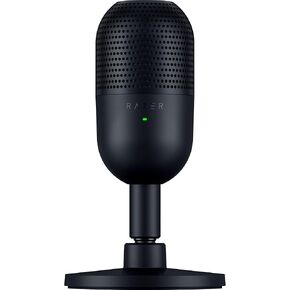 Razer Seiren V3 Mini USB Microphone: Condenser Mic - Supercardioid Pickup Pattern - Tap-to-Mute Sensor with LED Indicator - Shock Absorber - Ultra Compact - PC, Discord, OBS Studio, XSplit - Black