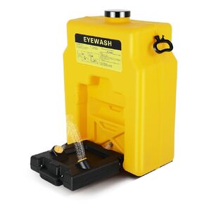14 Gallons Portable Eye Wash Station OSHA-Approved,Wall Mounted Eyewash Station,Dual Spray Emergency Eye Wash Station Lasting for 15 Minutes,53L Refillable First Aid Eye Wash Irrigation Units