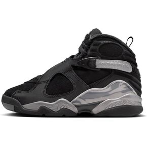 Jordan Youth Air 8 Winterized Gs Black - Black/Gunsmoke-Metallic Silver - Size 5.5Y