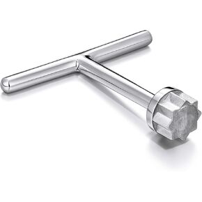 Stainless Steel T-Handle Star Pattern Key for Deck Plate and Deck Fills Portable Winches Key Versatile Sailboat Tool Rust-Resistant Maritime Tools