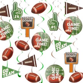 Fumwase 30pcs زخارف حفلات كرة القدم معلقة دوامات كرة القدم ديكور الخلفية السقف الجدار اللافتات للعبة كرة القدم يوم عيد ميلاد حفلة رياضية إمدادات الحفلات in Kuwait