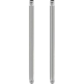 GeilSpace 1/2" x 18" Stainless Steel Pipe, 304 Pipe Nipple Fits Standard 1/2 Inch Threaded Pipes and Fittings, DIY Industrial Metal tube (2 PCS)