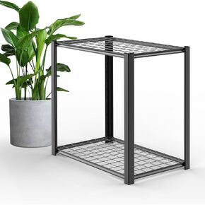 20" H x 20.2" W x 12" D Heavy Duty Garage Shelving Units,Garage Storage Rack with Adjustable 2-Tier Metal Shelves for Heavy Duty Wire Shelving and Garage Shelving Solution