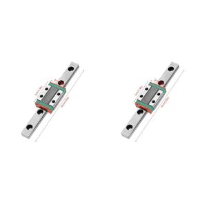 2pcs Linear Rail Guide LML9B Miniature Linear Rail Bearing Steel Guide Rail 9mm Width Slide Block