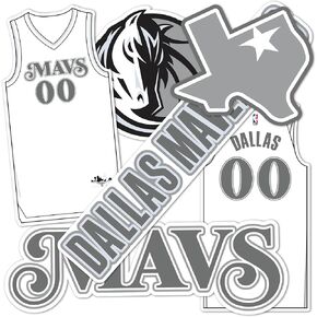 Desert Cactus Dallas Mavericks Sticker NBA مرخص رسميًا فينيل شارات المحمول ، سجل قصاصات الزجاجة الزجاجة (Edition City 24-25)