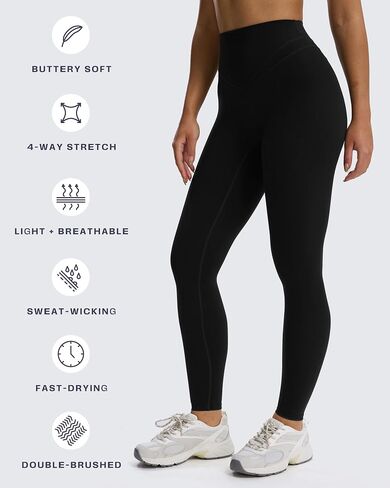 Aoxjox High Waisted Workout Siren Leggings for Women Hidden Scrunch Butt Lifting Tummy Control Yoga Pants 26" in Saudi Arabia
